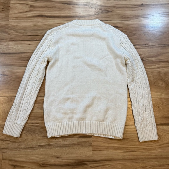 Forever 21 Men’s Cable Knit Sweater Cream Size L - Picture 2 of 7